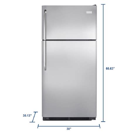 Frigidaire 18 Cu Ft Top Freezer Refrigerator Easycare Stainless Steel Energy Star At