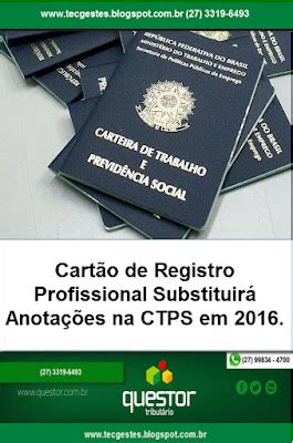 Grupo Tecgest Empresarial Cart O De Registro Profissional Substituir