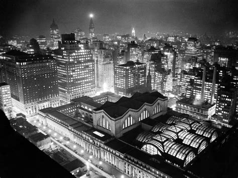 The Old Penn Station At Night In 1942 Nyc