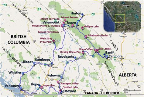 Map Of Southern British Columbia At The End Of July 2006 Flickr