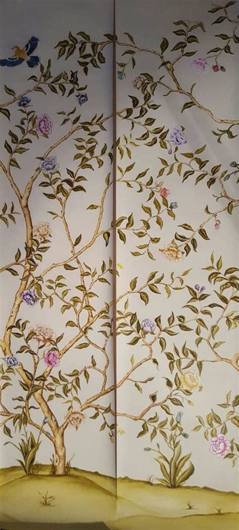 Chinoiserie Wallpaper Chinoiserie Mural Hand Painted Etsy