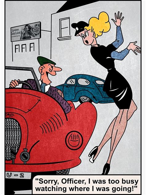 Vintage Funny Joke Retro 1950s Humor Pin Up Girl Poster By Maljonic