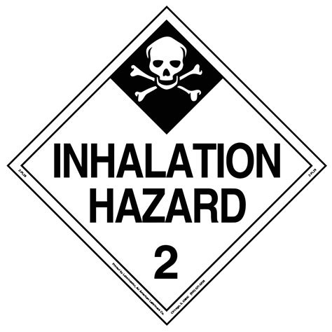 Inhalation Hazard 10 34 In Label Wd Dot Container Placard 19tz83