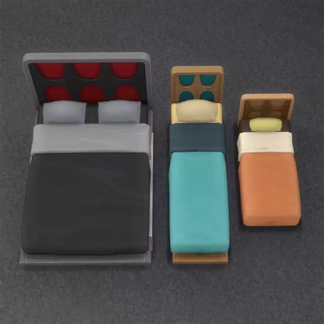 Dreamy Pad Bed Set Brazen Lotus Sims 4 Sims 4 Beds Sims