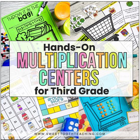 Hands On Multiplication Centers For 3rd Grade Sweet Tooth Teaching