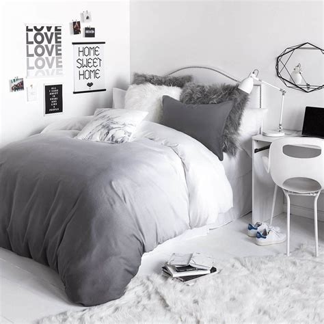 Grey Ombre Duvet Cover And Sham Set Dormify Dorm Room Decor Bedroom