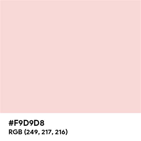 Soft Pale Pink Color Hex Code Is F9d9d8