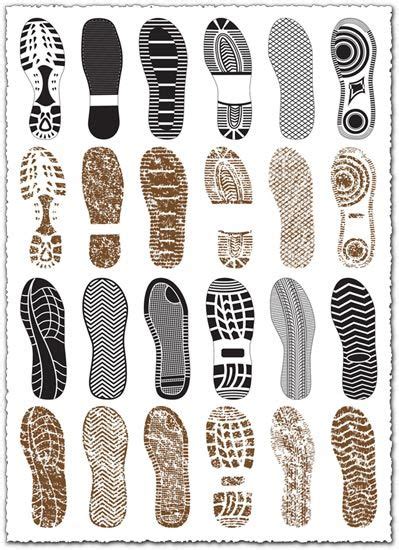 Footwear Shoe Prints Vectors Shoe Print Art Sole Shoes Design Shoe