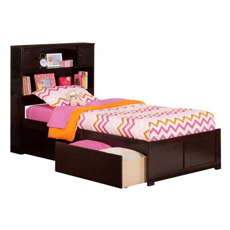 Leo And Lacey Transitional Hardwood Storage Platform Bed Twin Xl