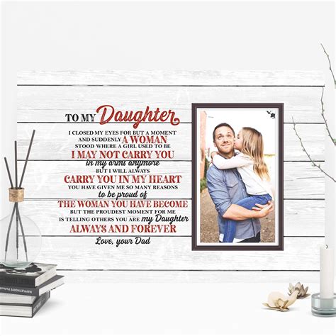 Babe Gifts From Dad Personalized Photo To My Babe I Closed My Eyes Canvas CubeBik