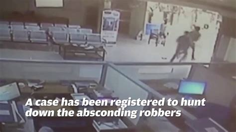 Caught On Camera Robbers Storm In Lucknow Bank Shoot Guard Dead Youtube