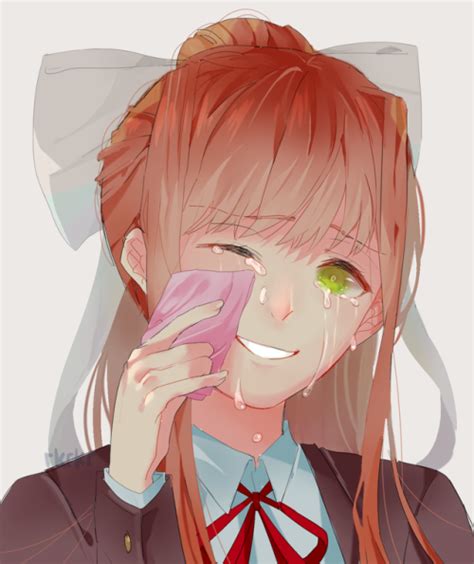 Crying Monika Ddlc Fanart This Page May Contain A Lot Of Spoilersit