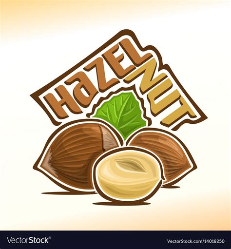 Vector Illustration On The Theme Of The Logo For Hazelnut Nuts Still