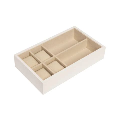 White Stackable Jewelry Box Wildflowers