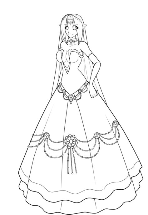 Ball Gown Time Lineart Ver 2 By Elliyos On Deviantart