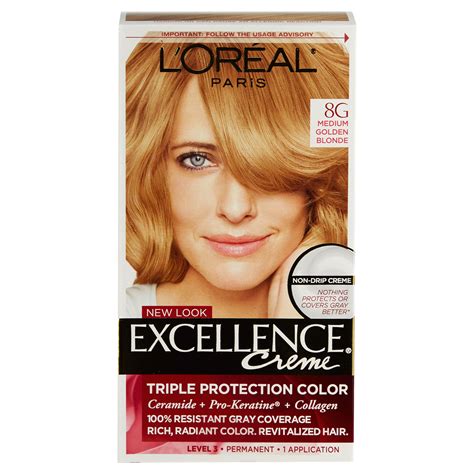 Loreal® Paris Excellence Non Drip Crème Triple Protection Color 8g Golden Blonde Permanent Hair