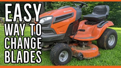 Easy Way To Change Husqvarna Riding Lawn Mower Blades Without Lift