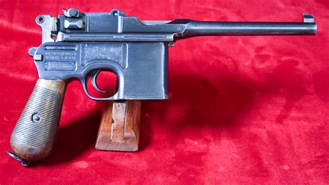 Sold Wwi German Army Issue Mauser 189612 Broomhandle Pistol 763 M