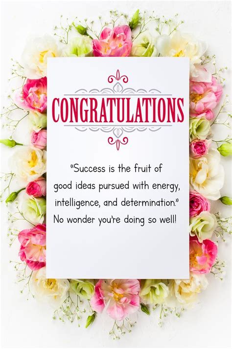 Congratulations Card With Flowers Surrounding It