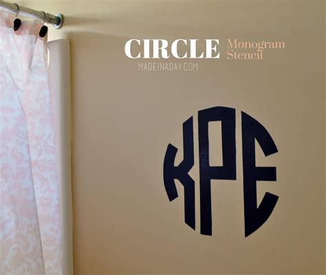 Circle Monogram Stencil Made In A Day