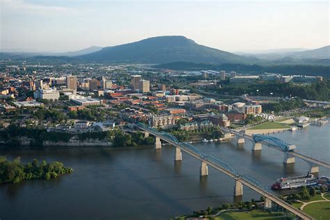Aerial Photo Chattanooga Riverfront Tennessee River Ron Lowery