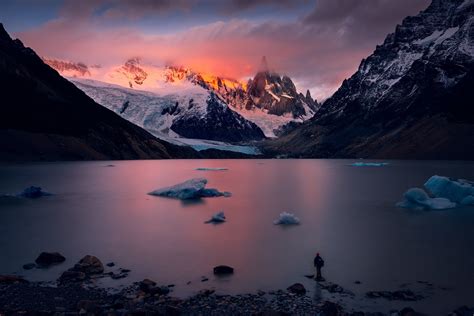 Before Sunrise 1080p Cerro Torre Mountain Patagonia Hd Wallpaper