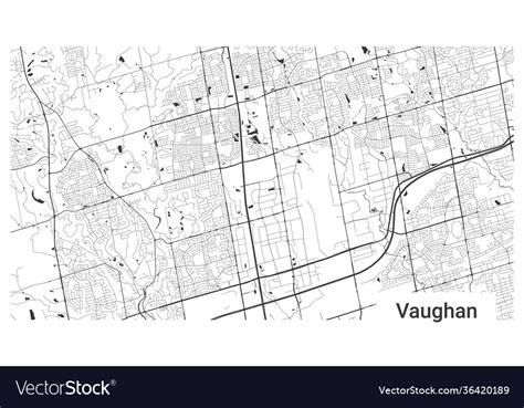 Map Vaughan City Ontario Canada Horizontal Vector Image