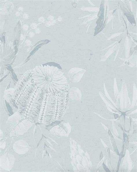 Shop Banksia In Duck Egg Blue Hamptons Peel And Stick Fabric Wallpaper
