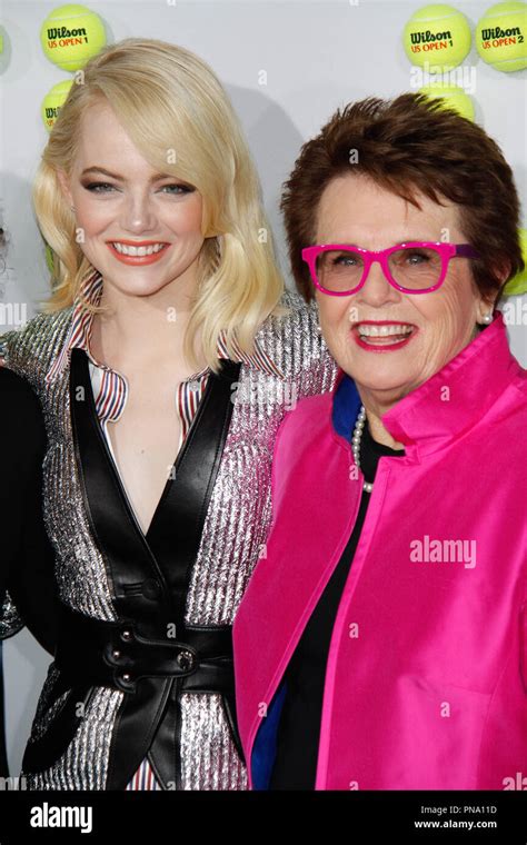 Emma Stone Billie Jean King At The Premiere Of Fox Searchlight Pictures Battle Of The Sexes