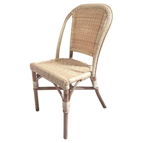 French 1900s Design Bistro Rattan Wicker And Braided Resin Outdoor