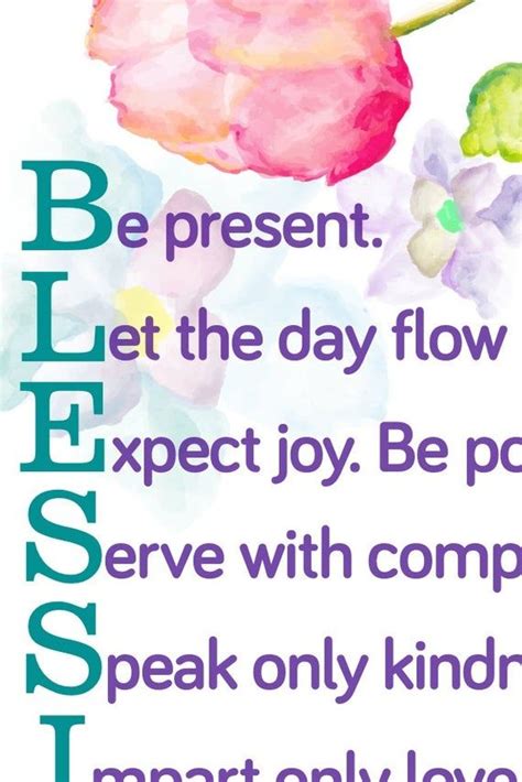 Blessings Watercolor Print Every Day Spirit Inspirational Quote