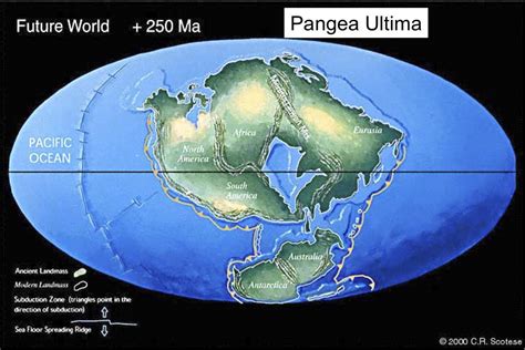 Pangea Ultima Predictions Of Worldwide Continental Drift Over The Next