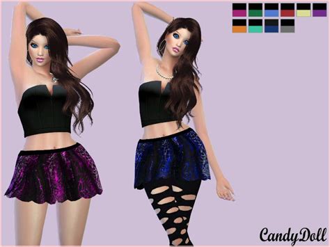 Scene Emo Goth Mini Frilly Skirts For Your Female Sims Looks And Goes