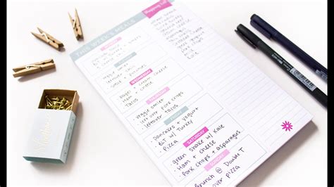 Bloom Daily Planners Meal Planning Pad With Magnets Youtube