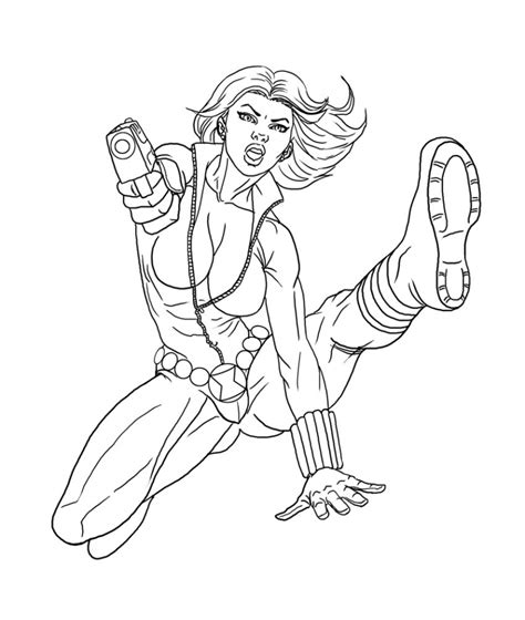 Get This Avengers Coloring Pages Black Widow Printable 63189