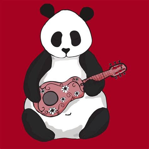 Guitar Playin Panda Panda Art Panda Love Panda Nursery