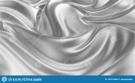 Silver Silk Fabric Abstract Background Stock Illustration Illustration Of Satin Color 190774989