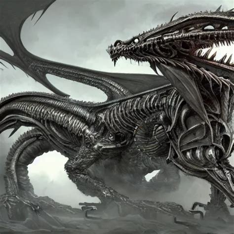Cyborg Dragon Concept Art Incredibly Detailed Stable Diffusion