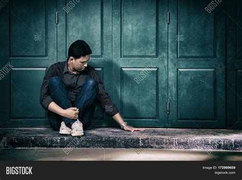 Handsome Lonely Man Image And Photo Free Trial Bigstock