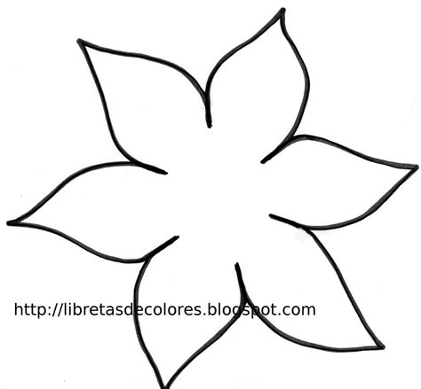 Plantilla Flor De Pascua Dibujo Plantillas De Flores Para Colorear