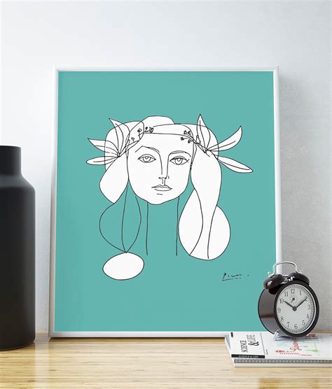 Picasso Art Print Picasso Modern Minimalist Picasso Poster Etsy
