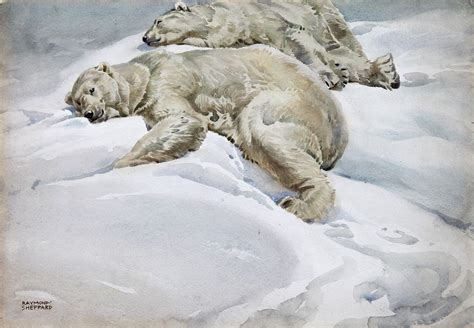Things Of Beauty I Like To See — Polar Bears Pastel Pencil And White