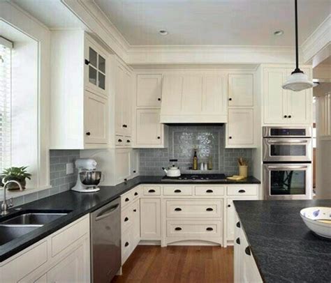 5 Modern White Kitchen Cabinet With Black Countertop Ideas Dream House