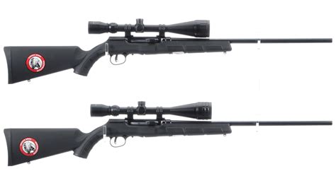 Two Savage Model A17 Semi Automatic Rifles With Scopes Rock Island
