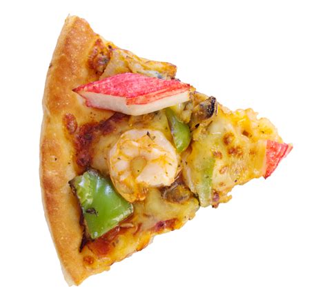 Slice Of Pizza With Seafood Isolated With Clipping Path 17293297 Png