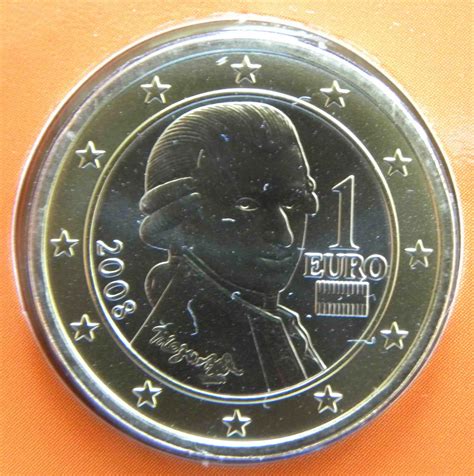 Österreich 1 Euro Münze 2008 Euro Muenzentv Der Online Euromünzen