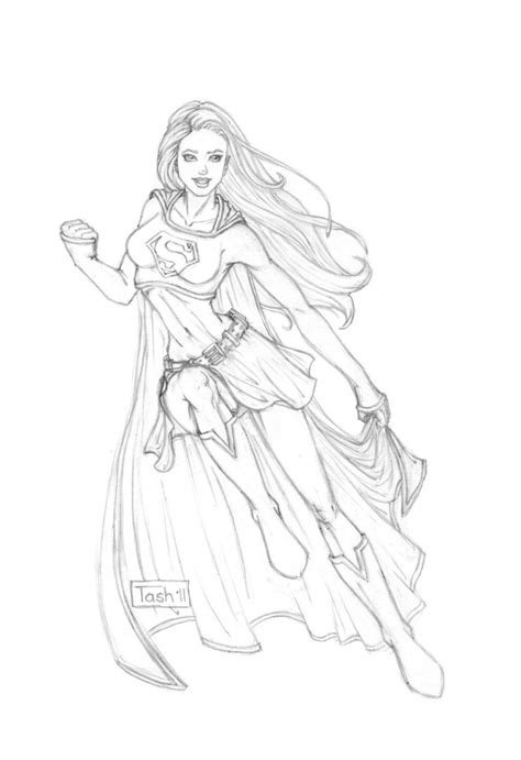 Supergirl Sketch By Tashotoole On Deviantart