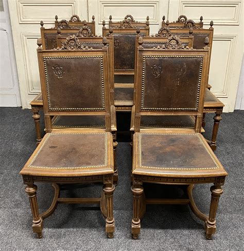 Set 10 French Walnut Dining Chairs Antiques Atlas