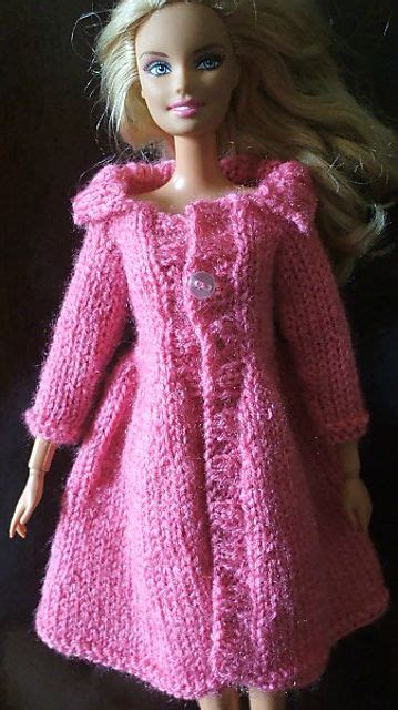 Free barbie doll clothes knitting patterns. Ravelry: marico's Knit Coat | Barbie knitting patterns ...