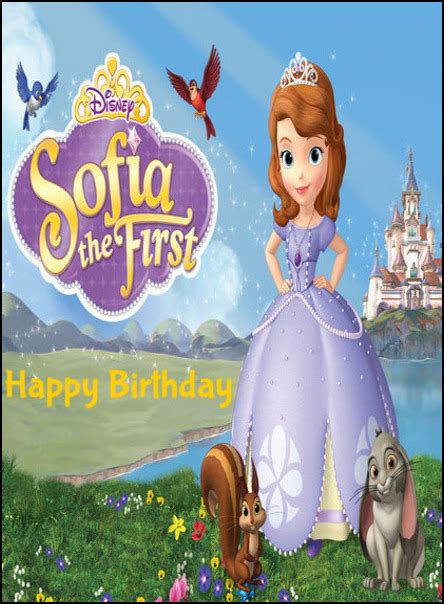 Sofia The First Birthday Cards